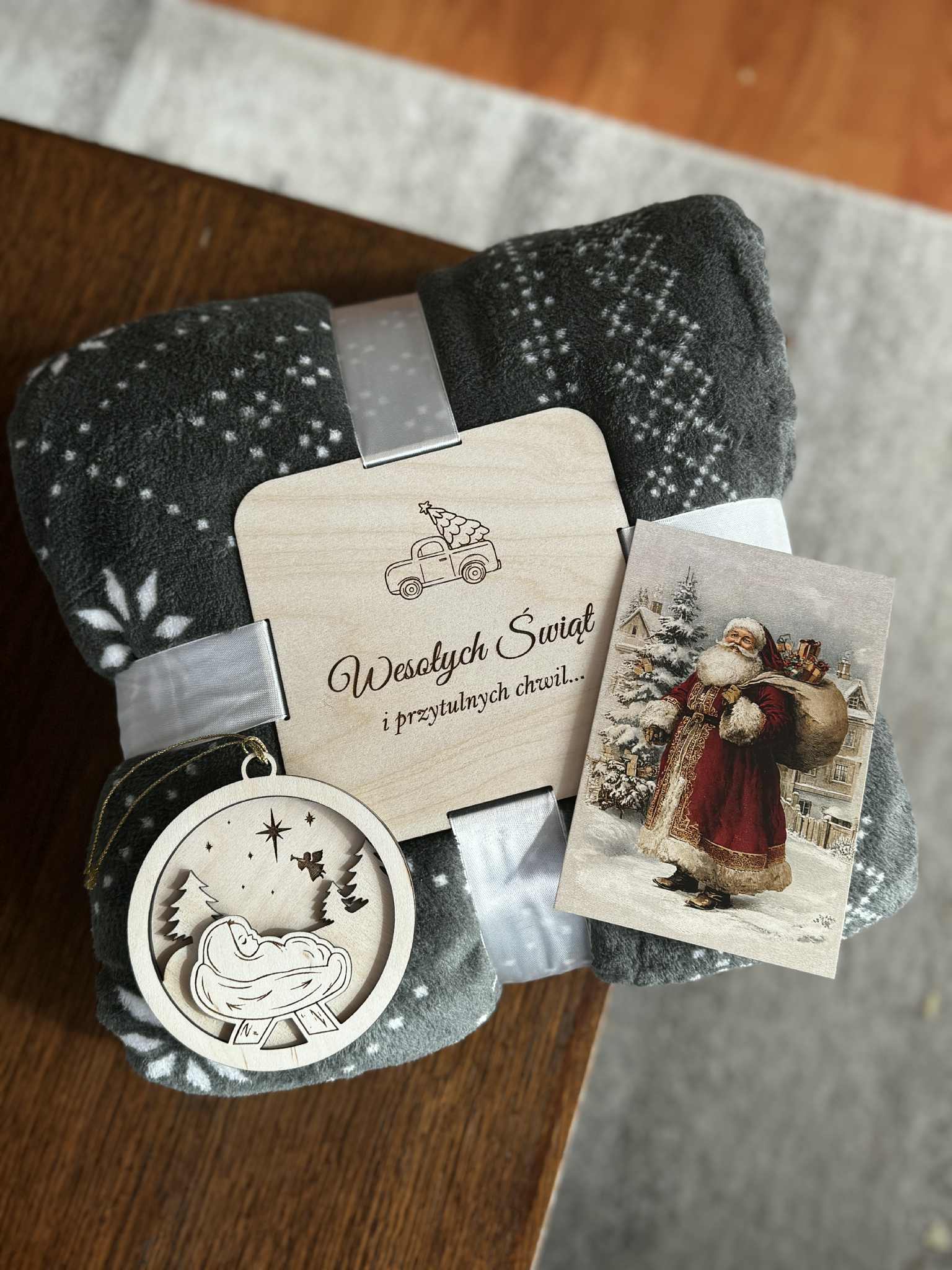 Zestaw - Prezent na Święta Szary