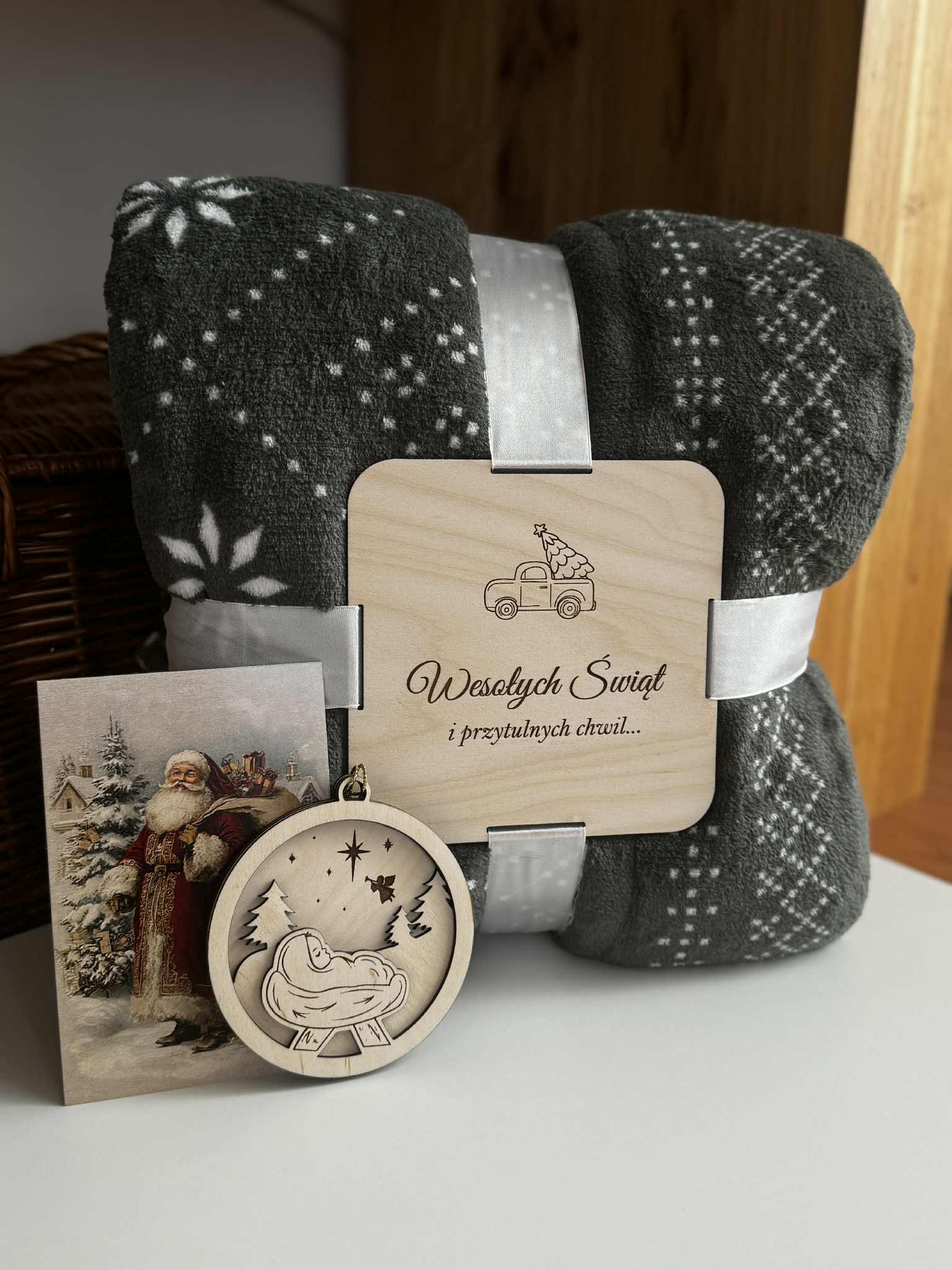Zestaw - Prezent na Święta Szary